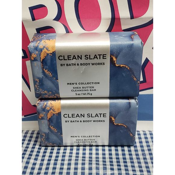 BBW Clean Slate Men's Collection Shea Butter Cleansing Bar Soap Set of 2 - Picture 1 of 2